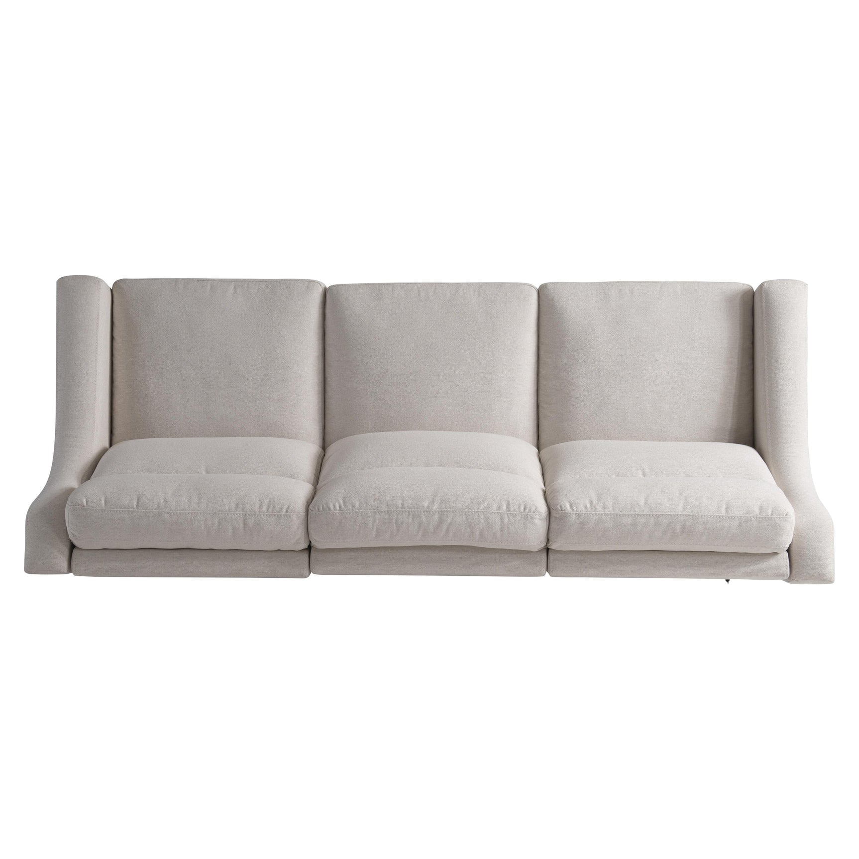 Germain White/Cream Fabric Power Motion Sofa - Ornate Home