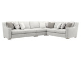 Germain White/Cream Fabric Sectional - Ornate Home