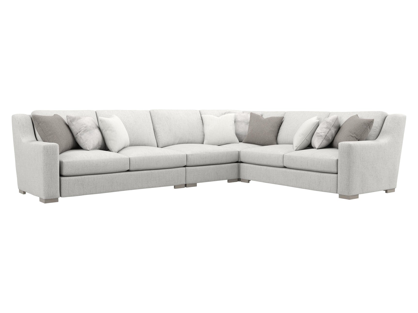 Germain White/Cream Fabric Sectional - Ornate Home