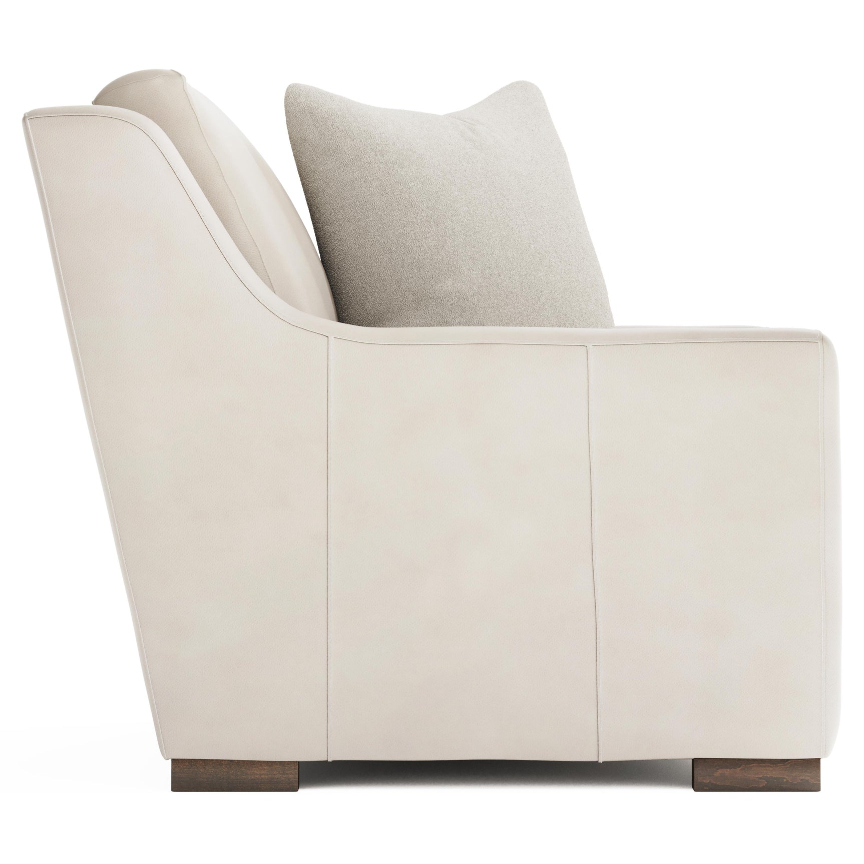 Germain White/Cream Leather Chair - Ornate Home