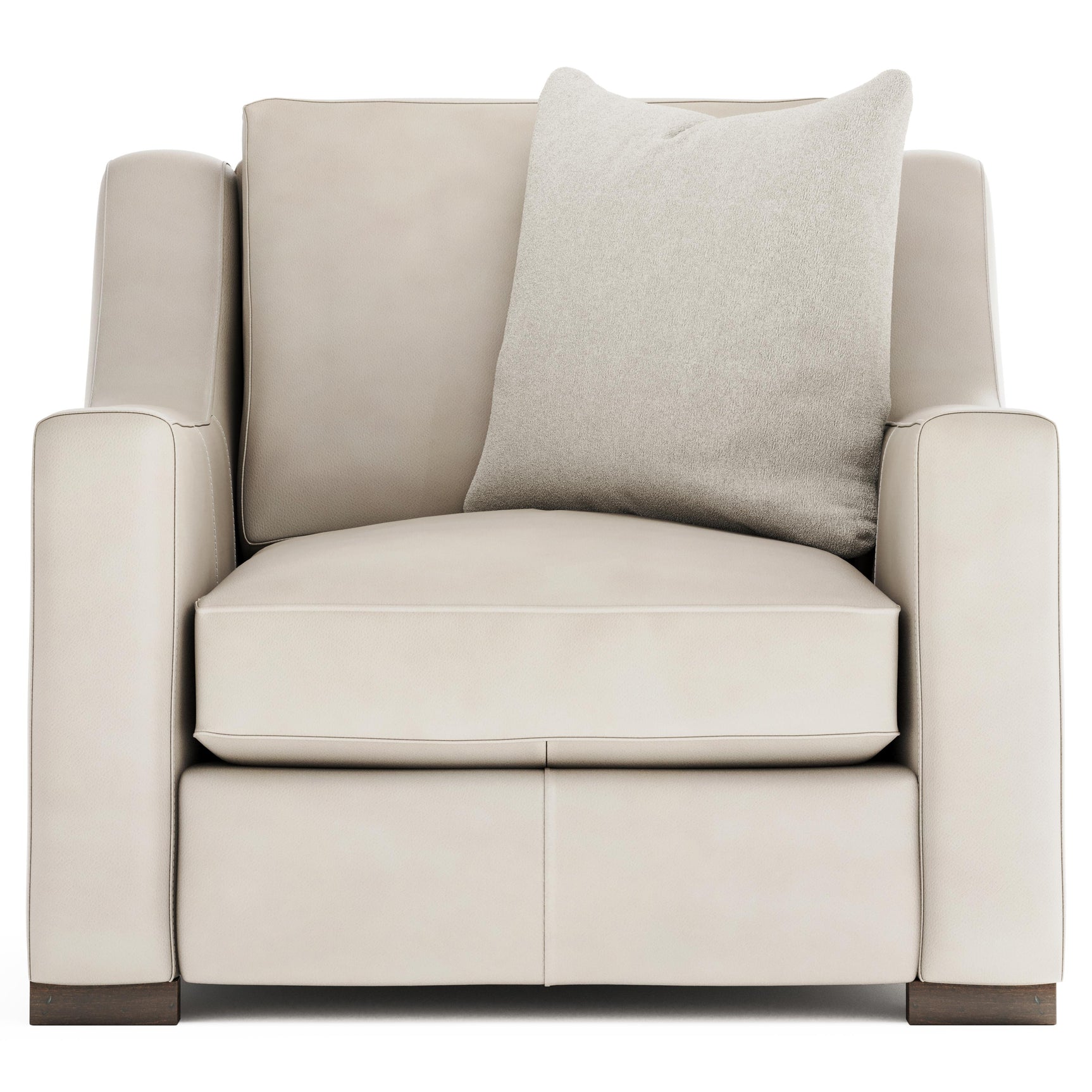 Germain White/Cream Leather Chair - Ornate Home