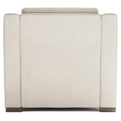 Germain White/Cream Leather Chair - Ornate Home