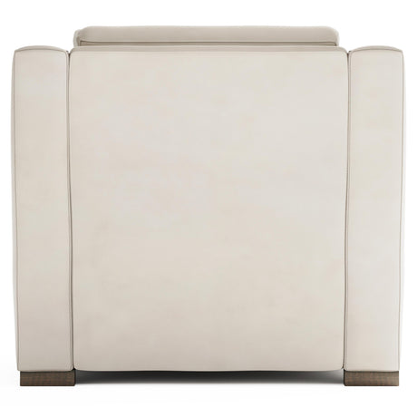 Germain White/Cream Leather Chair - Ornate Home