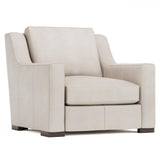 Germain White/Cream Leather Chair - Ornate Home