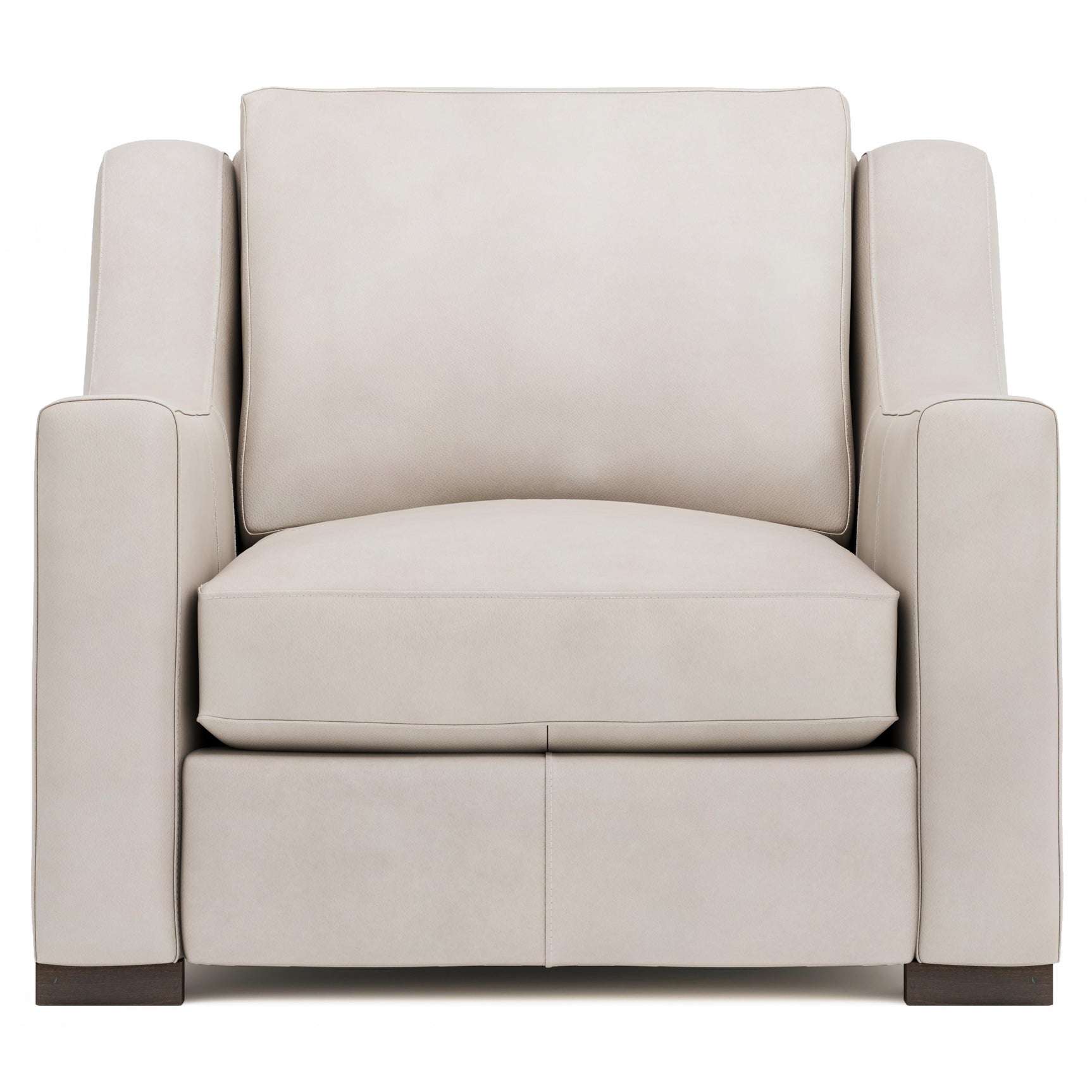 Germain White/Cream Leather Chair - Ornate Home