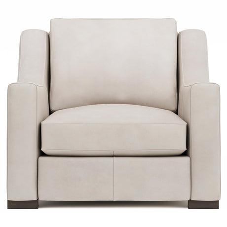 Germain White/Cream Leather Chair - Ornate Home