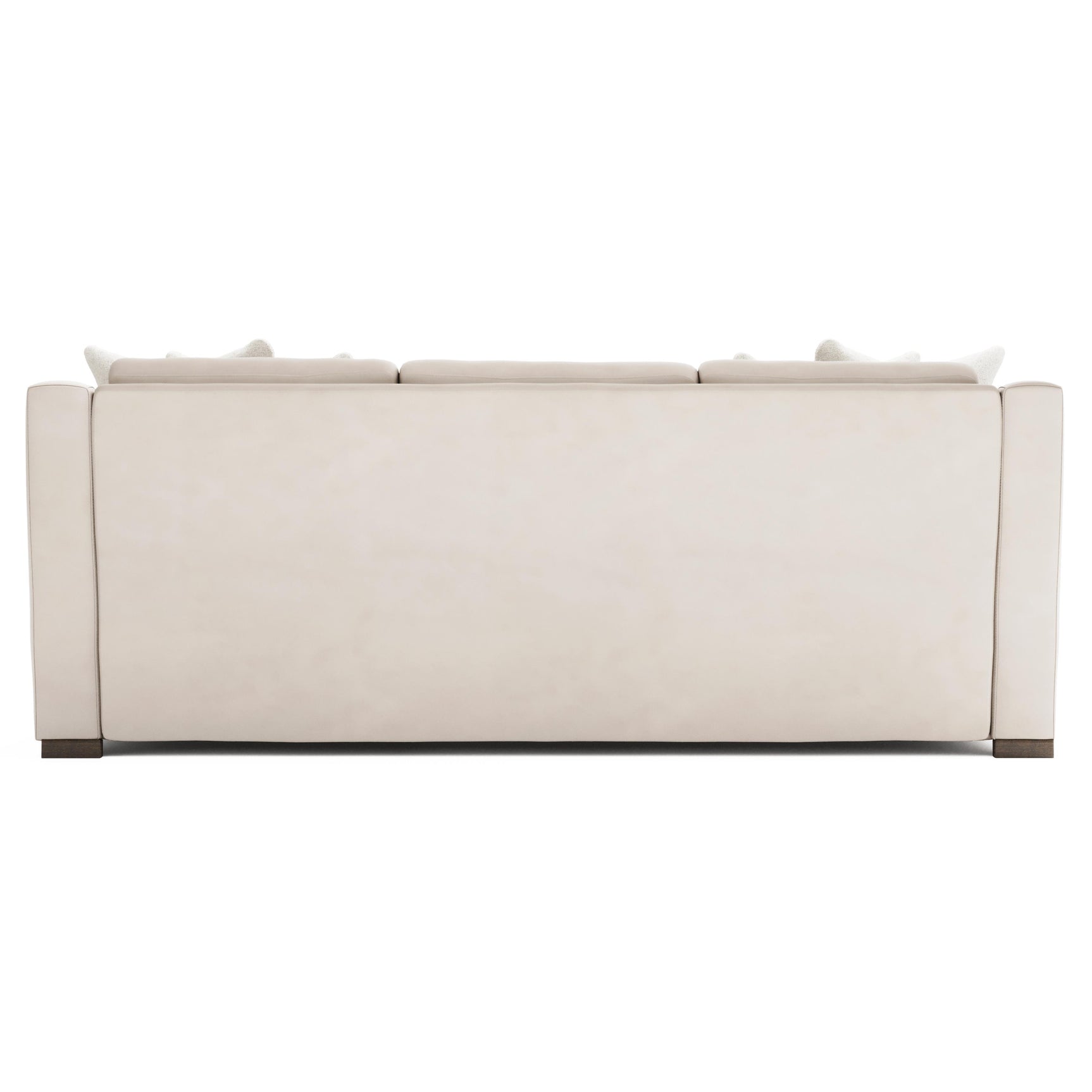 Germain White/Cream Leather Sofa - Ornate Home