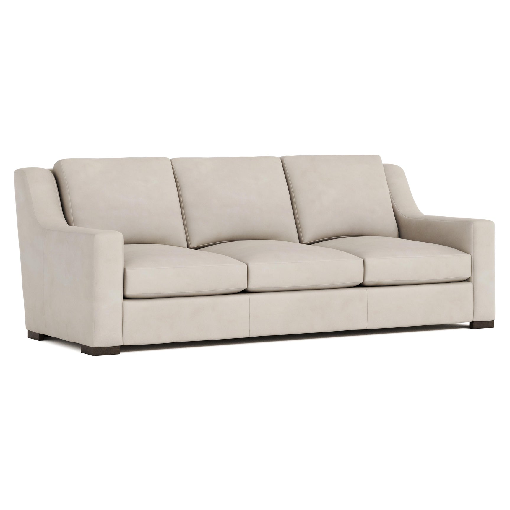 Germain White/Cream Leather Sofa - Ornate Home