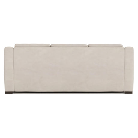 Germain White/Cream Leather Sofa - Ornate Home