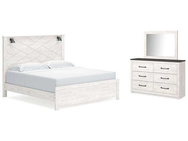 Gerridan King Panel Bedroom Set with Dresser and Mirror - Ornate Home