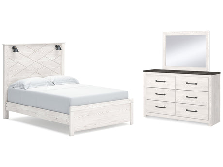 Gerridan Queen Panel Bedroom Set with Dresser and Mirror - Ornate Home