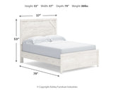 Gerridan White/Gray Full Panel Bed, Dresser, Mirror and Nightstand (Online Special Price) - Ornate Home