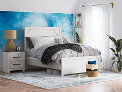 Gerridan White/Gray Full Panel Bed with Dresser and Mirror - Ornate Home