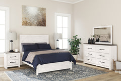 Gerridan White/Gray Full Panel Bed with Dresser and Mirror - Ornate Home