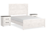 Gerridan White/Gray Full Panel Bedroom Set with 2 Nightstands (Online Special Price) - Ornate Home