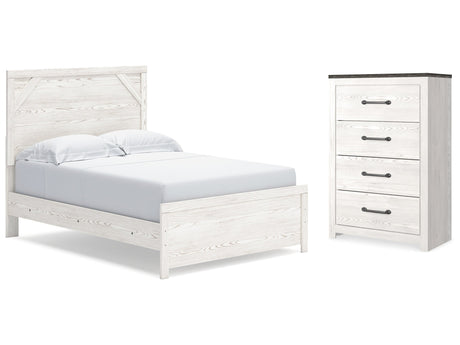 Gerridan White/Gray Full Panel Bedroom Set with Chest - Ornate Home