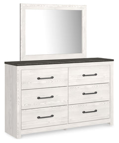 Gerridan White/Gray Full Panel Bedroom Set with Dresser, Mirror, Chest and Nightstand - Ornate Home