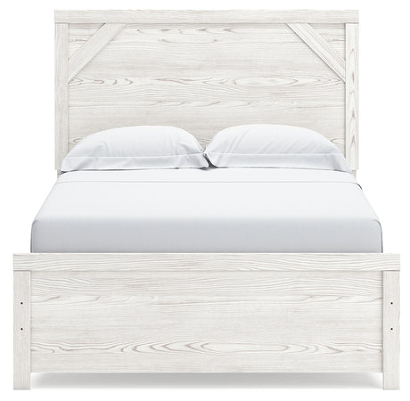 Gerridan White/Gray Full Panel Bedroom Set with Dresser, Mirror, Chest and Nightstand - Ornate Home