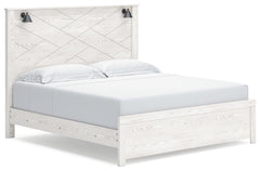 Gerridan White/Gray King Panel Bed, Dresser, Mirror and 2 Nightstands - Ornate Home