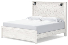 Gerridan White/Gray King Panel Bed, Dresser, Mirror and 2 Nightstands - Ornate Home