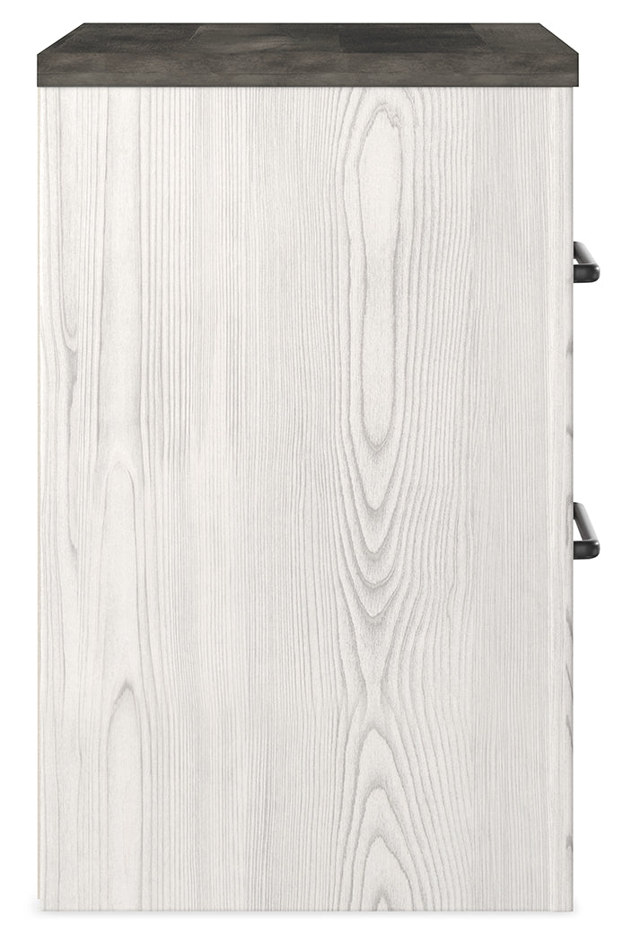 Gerridan White/Gray King Panel Bed, Dresser, Mirror and 2 Nightstands - Ornate Home