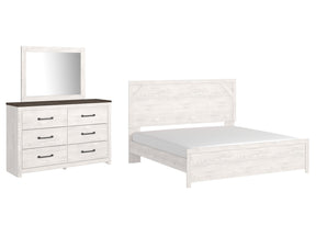 Gerridan White/Gray King Panel Bed, Dresser and Mirror (Online Special Price) - Ornate Home