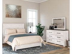 Gerridan White/Gray King Panel Bed, Dresser and Mirror - Ornate Home