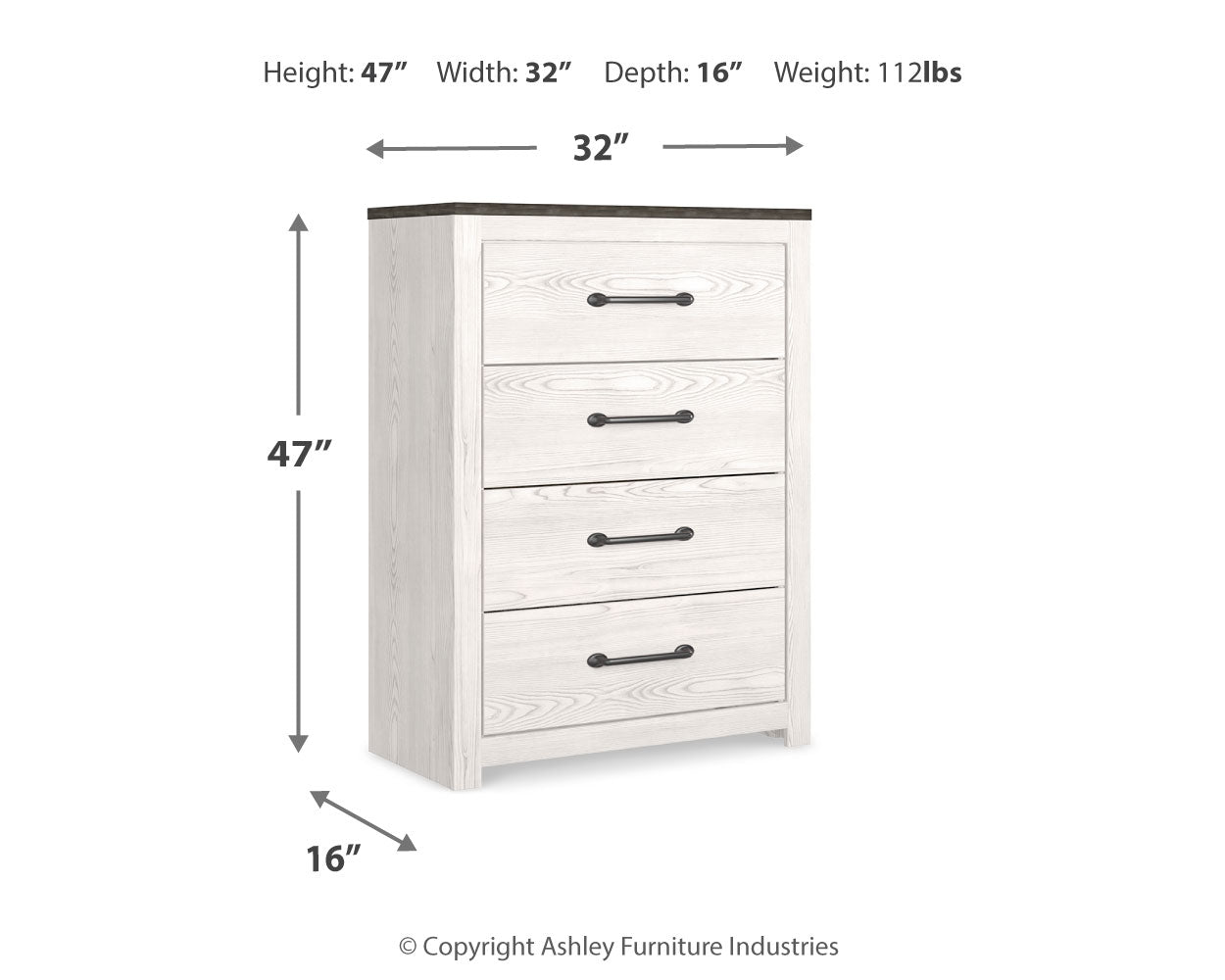 Gerridan White/Gray King Panel Bedroom Set with Chest and 2 Nightstands (Online Special Price) - Ornate Home