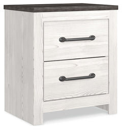 Gerridan White/Gray King Panel Bedroom Set with Chest and 2 Nightstands - Ornate Home