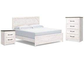 Gerridan White/Gray King Panel Bedroom Set with Chest and Nightstand (Online Special Price) - Ornate Home