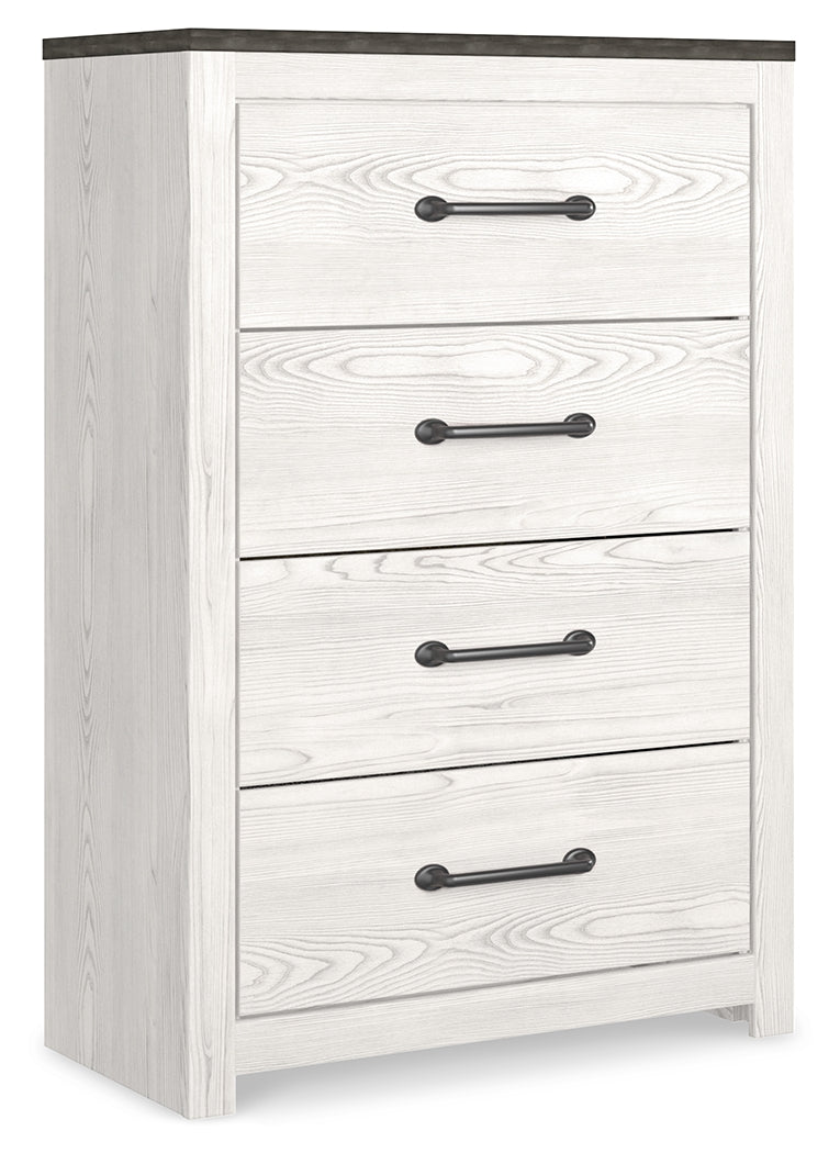 Gerridan White/Gray King Panel Bedroom Set with Chest and Nightstand (Online Special Price) - Ornate Home