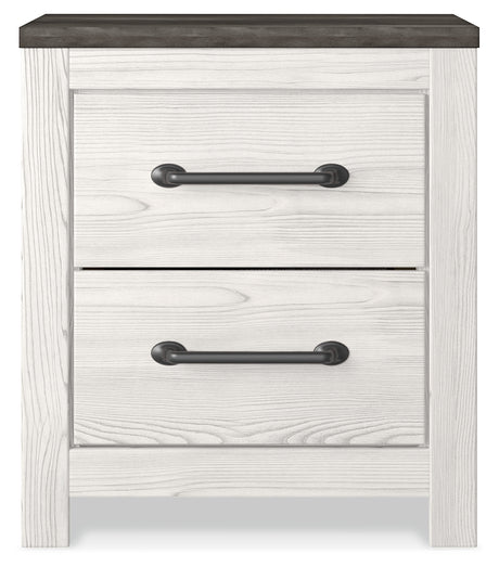 Gerridan White/Gray King Panel Bedroom Set with Chest and Nightstand - Ornate Home