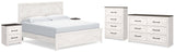 Gerridan White/Gray King Panel Bedroom Set with Dresser, Chest and 2 Nightstands (Online Special Price) - Ornate Home