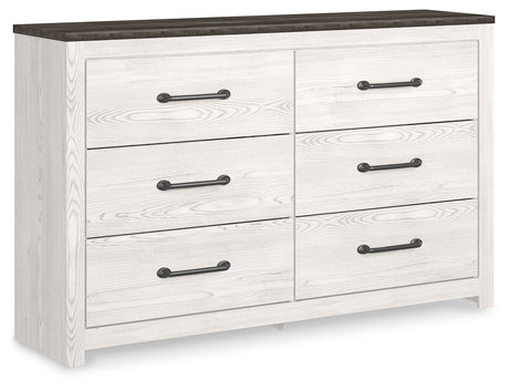 Gerridan White/Gray King Panel Bedroom Set with Dresser, Chest and 2 Nightstands - Ornate Home