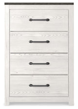 Gerridan White/Gray King Panel Bedroom Set with Dresser, Chest and 2 Nightstands - Ornate Home