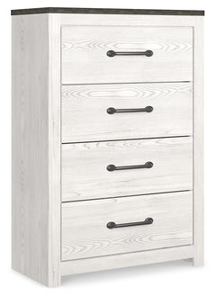 Gerridan White/Gray King Panel Bedroom Set with Dresser, Chest and 2 Nightstands - Ornate Home