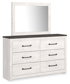 Gerridan White/Gray King Panel Bedroom Set with Dresser, Mirror, Chest and 2 Nightstands - Ornate Home