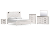 Gerridan White/Gray King Panel Bedroom Set with Dresser, Mirror, Chest, and Nightstand (Online Special Price) - Ornate Home
