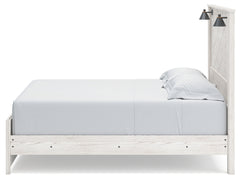 Gerridan White/Gray King Panel Bedroom Set with Dresser, Mirror, Chest, and Nightstand - Ornate Home