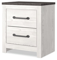 Gerridan White/Gray King Panel Bedroom Set with Dresser, Mirror and Nightstand - Ornate Home