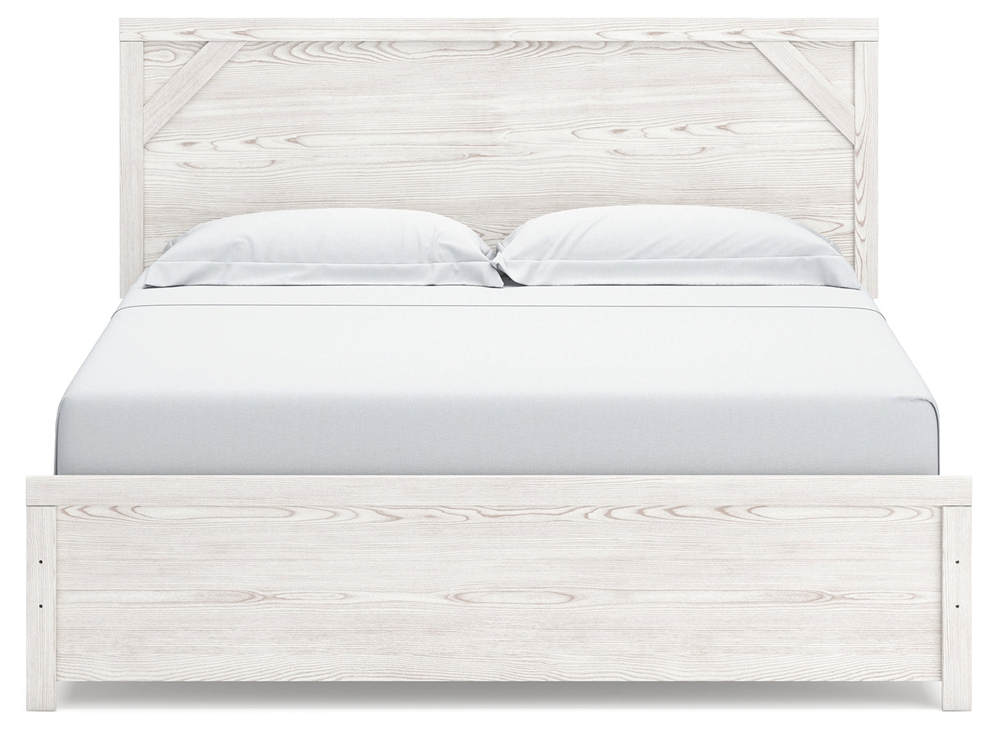 Gerridan White/Gray King Panel Bedroom Set with Dresser and 2 Nightstands (Online Special Price) - Ornate Home