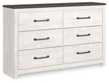 Gerridan White/Gray King Panel Bedroom Set with Dresser and 2 Nightstands - Ornate Home