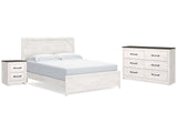 Gerridan White/Gray King Panel Bedroom Set with Dresser and Nightstand (Online Special Price) - Ornate Home