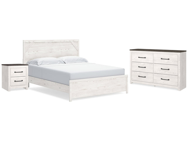 Gerridan White/Gray King Panel Bedroom Set with Dresser and Nightstand (Online Special Price) - Ornate Home