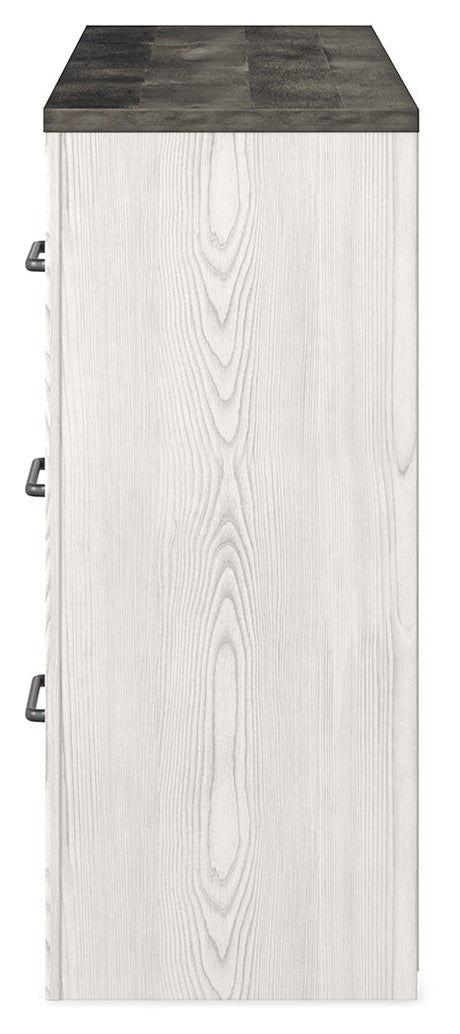 Gerridan White/Gray King Panel Bedroom Set with Dresser and Nightstand - Ornate Home