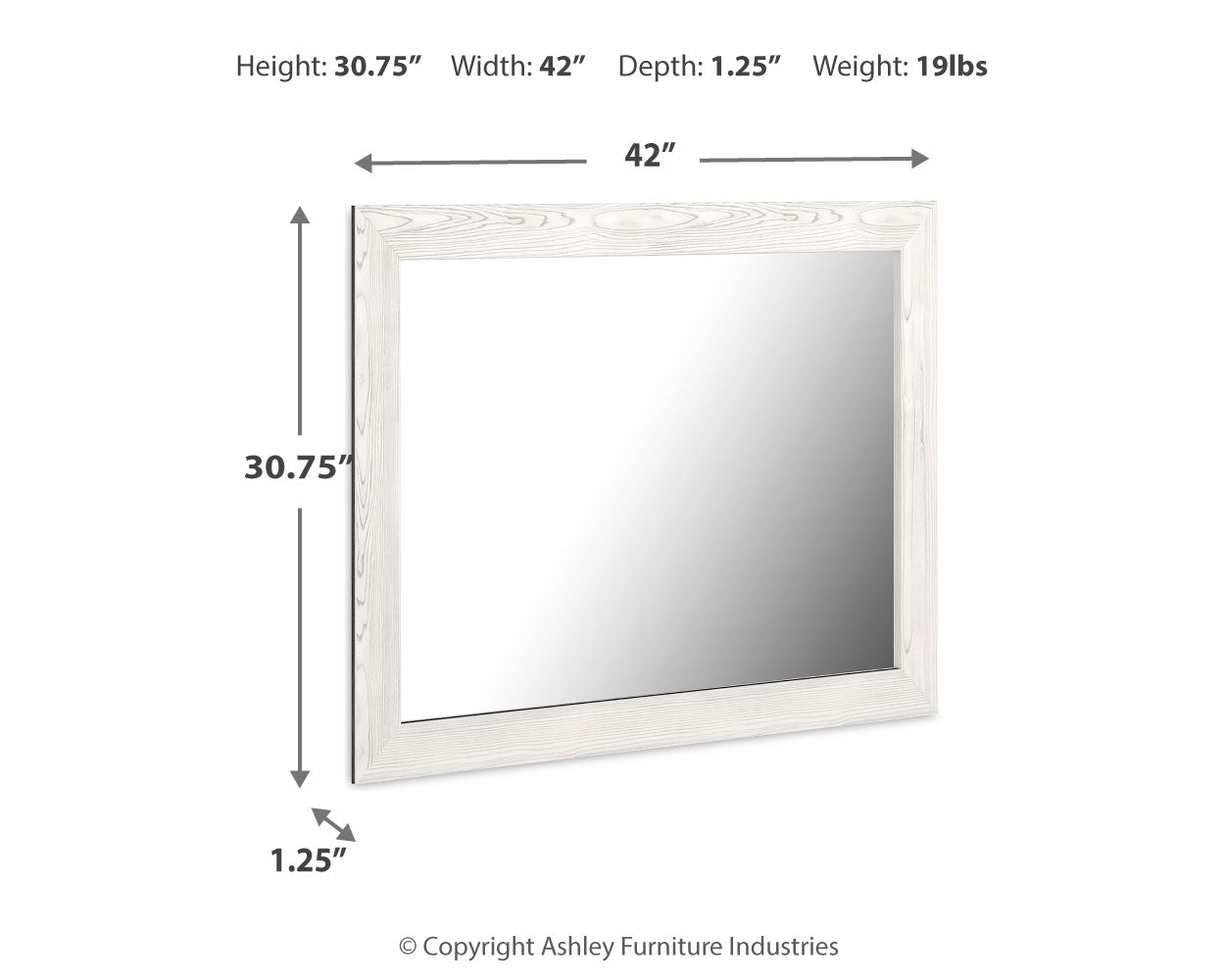 Gerridan White & Gray Mirror (Online Special Price) - Ornate Home