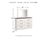 Gerridan White/Gray Queen Panel Bedroom Set with Dresser, Mirror, Chest and Nightstand - Ornate Home