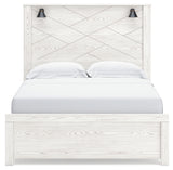 Gerridan White/Gray Queen Panel Bedroom Set with Dresser, Mirror, Chest and Nightstand - Ornate Home