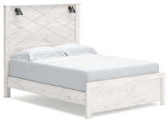 Gerridan White/Gray Queen Panel Bedroom Set with Dresser, Mirror, Chest and Nightstand - Ornate Home