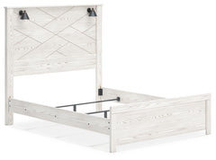 Gerridan White/Gray Queen Panel Bedroom Set with Dresser, Mirror, Chest and Nightstand - Ornate Home